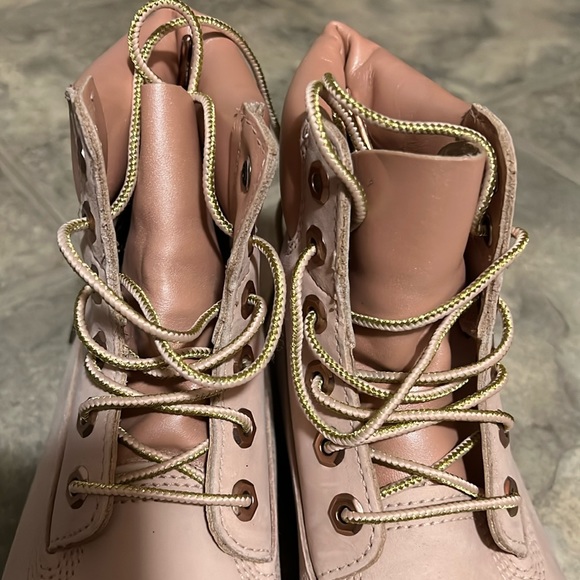 Blush Pink/Rose Gold Timberland Boots - Picture 2 of 5